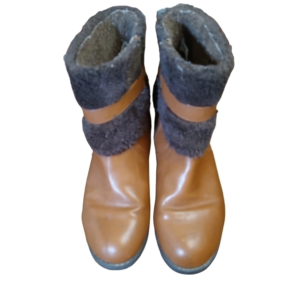 Portland faux Fur and PU Leather Super Cute Booties NWOB size 8 - Picture 1 of 6